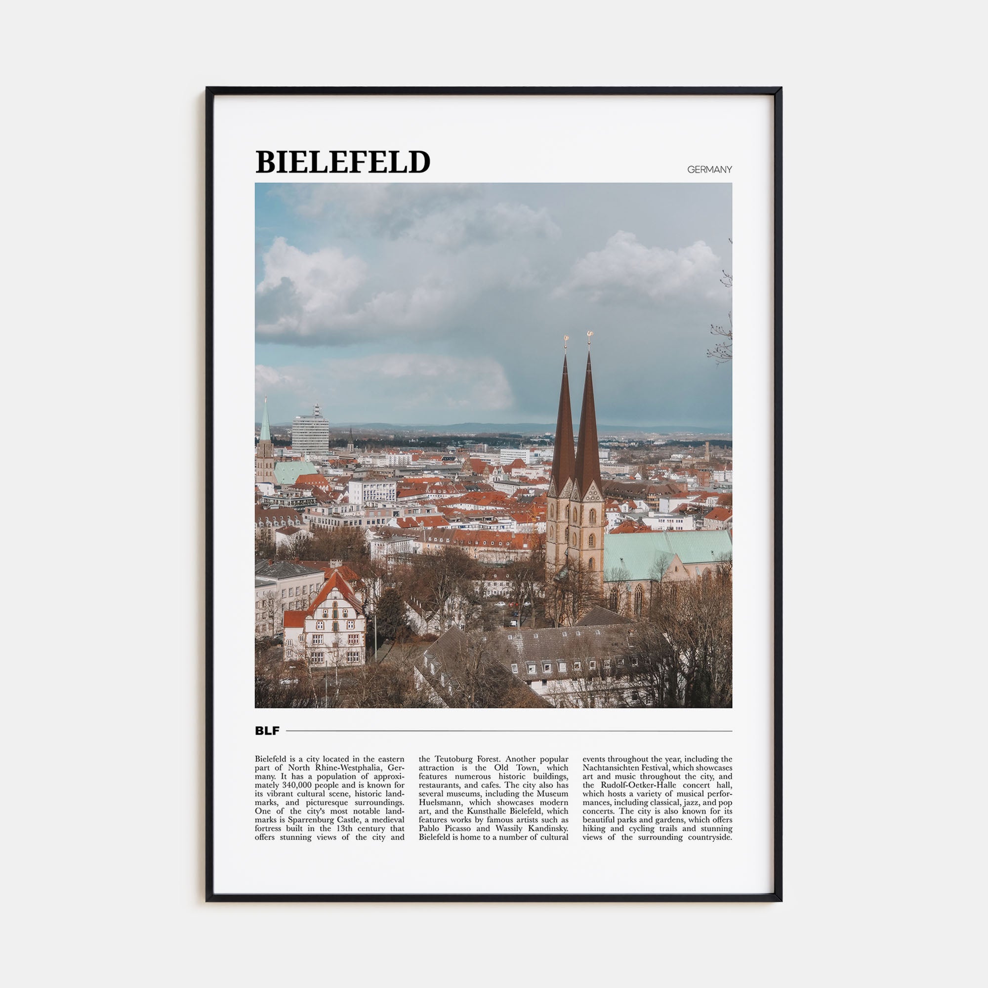 Bielefeld Travel Color Poster