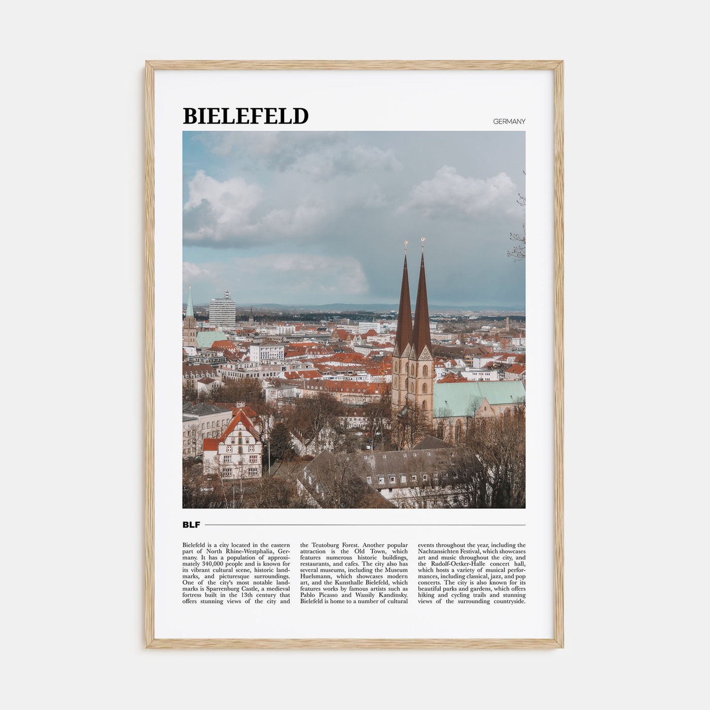 Bielefeld Travel Color Poster