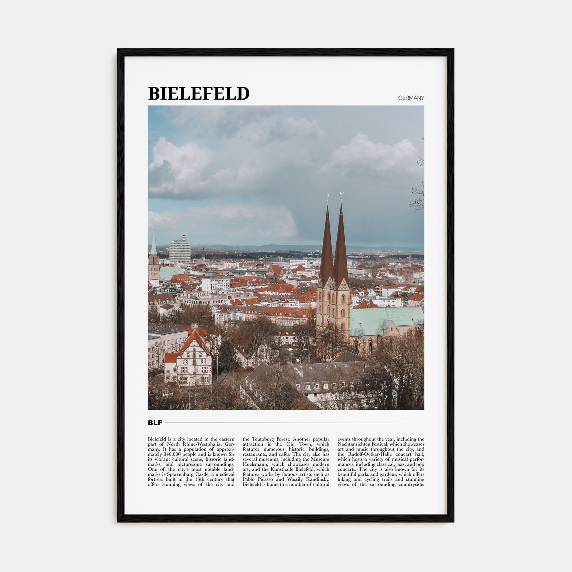 Bielefeld Travel Color Poster