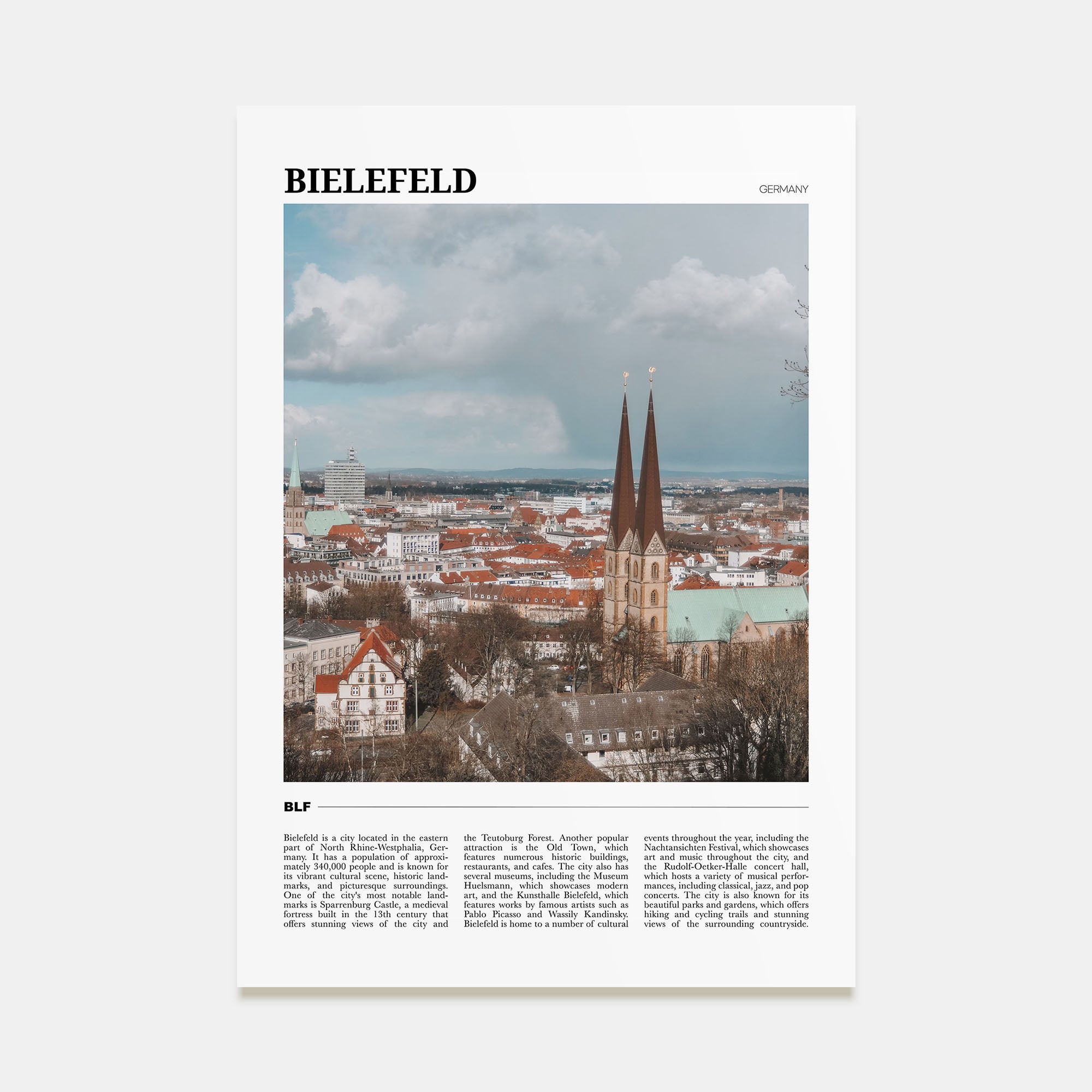 Bielefeld Travel Color Poster