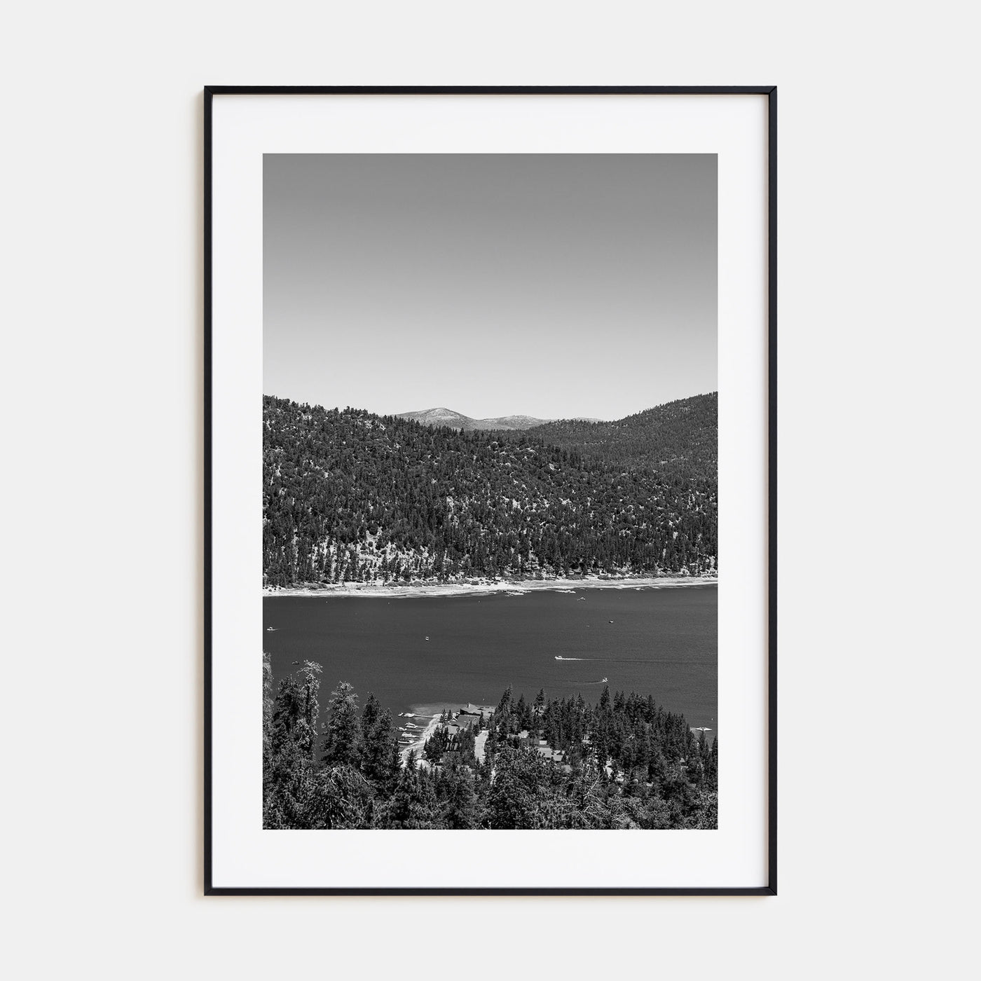 Big Bear Lake Photo B&W Poster