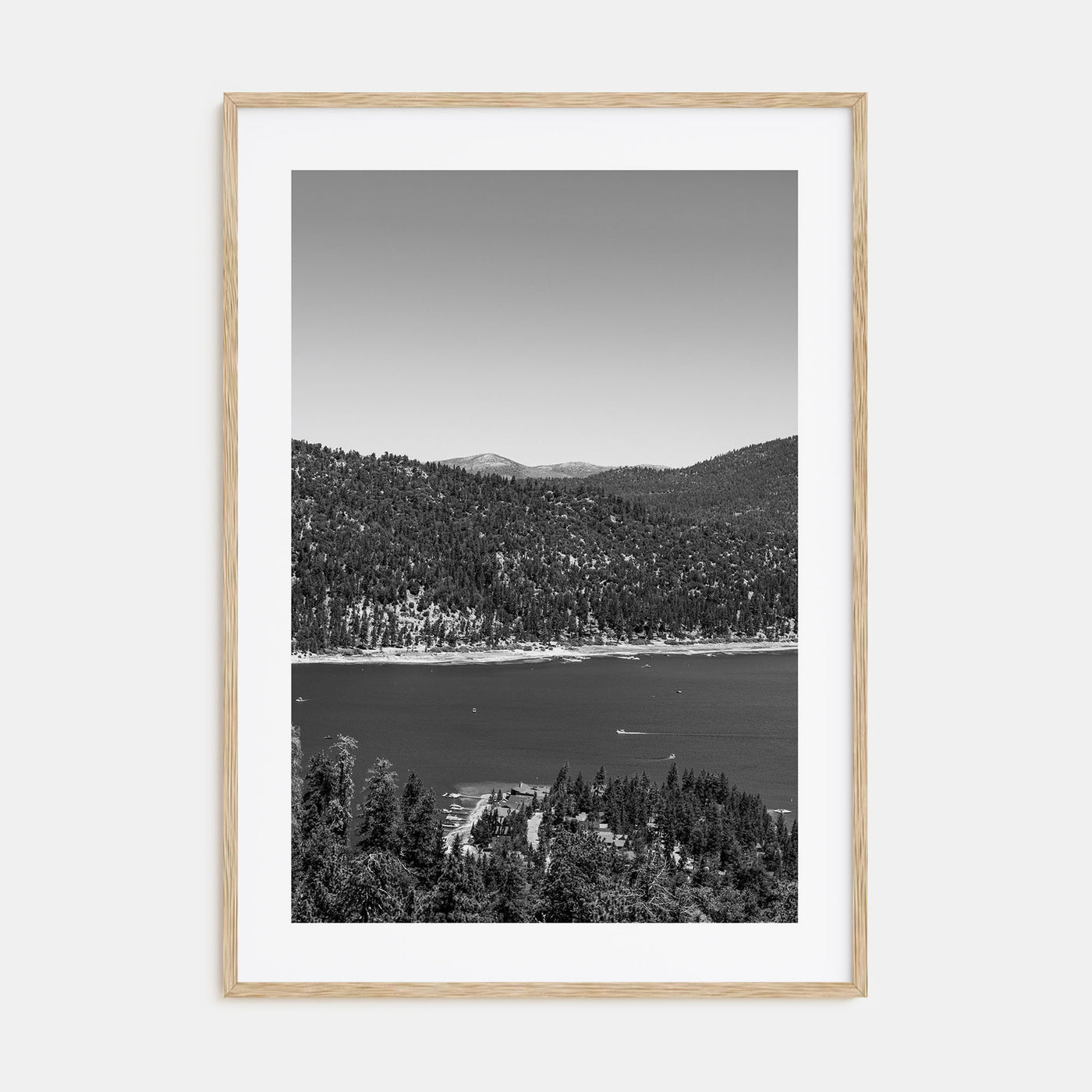 Big Bear Lake Photo B&W Poster