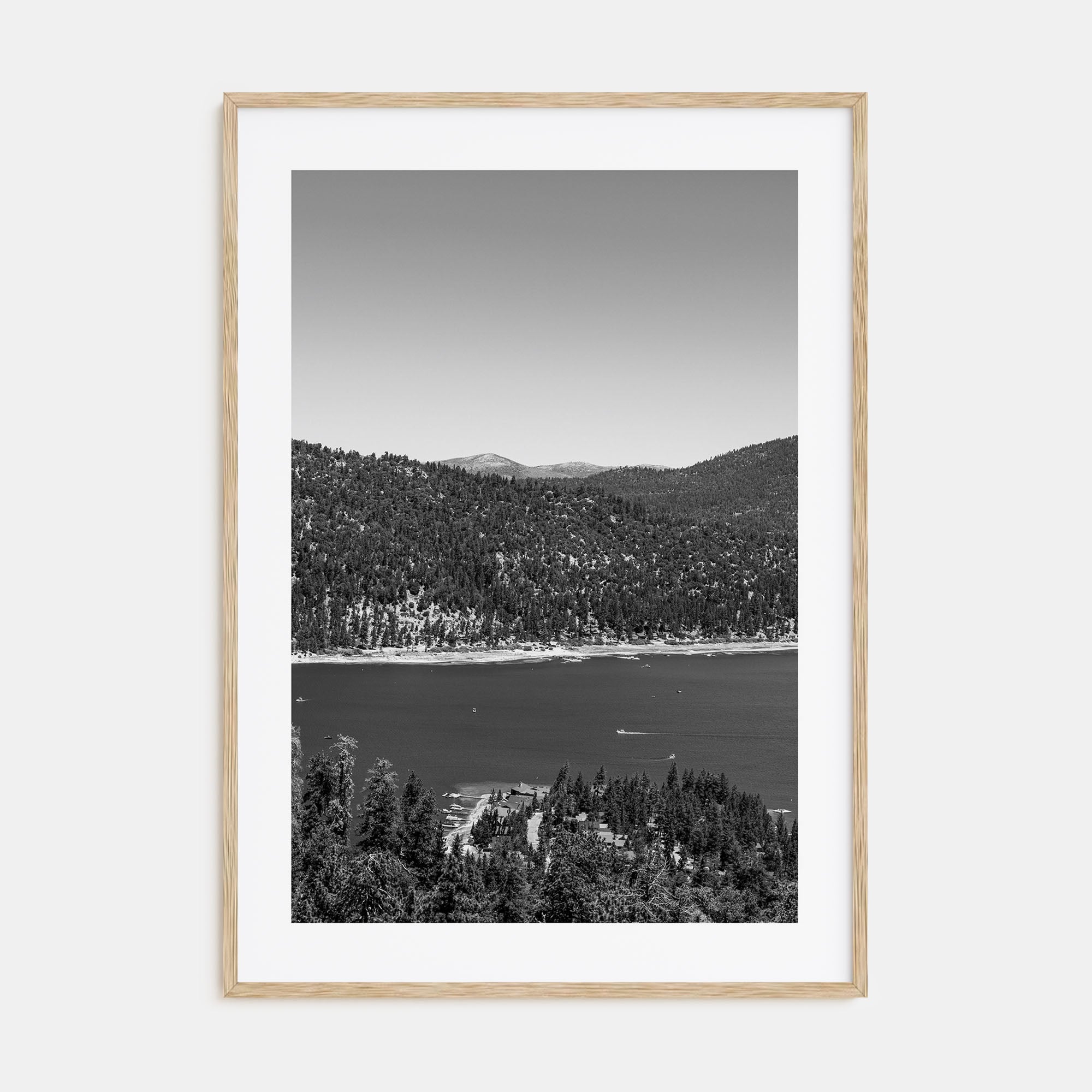 Big Bear Lake Photo B&W Poster