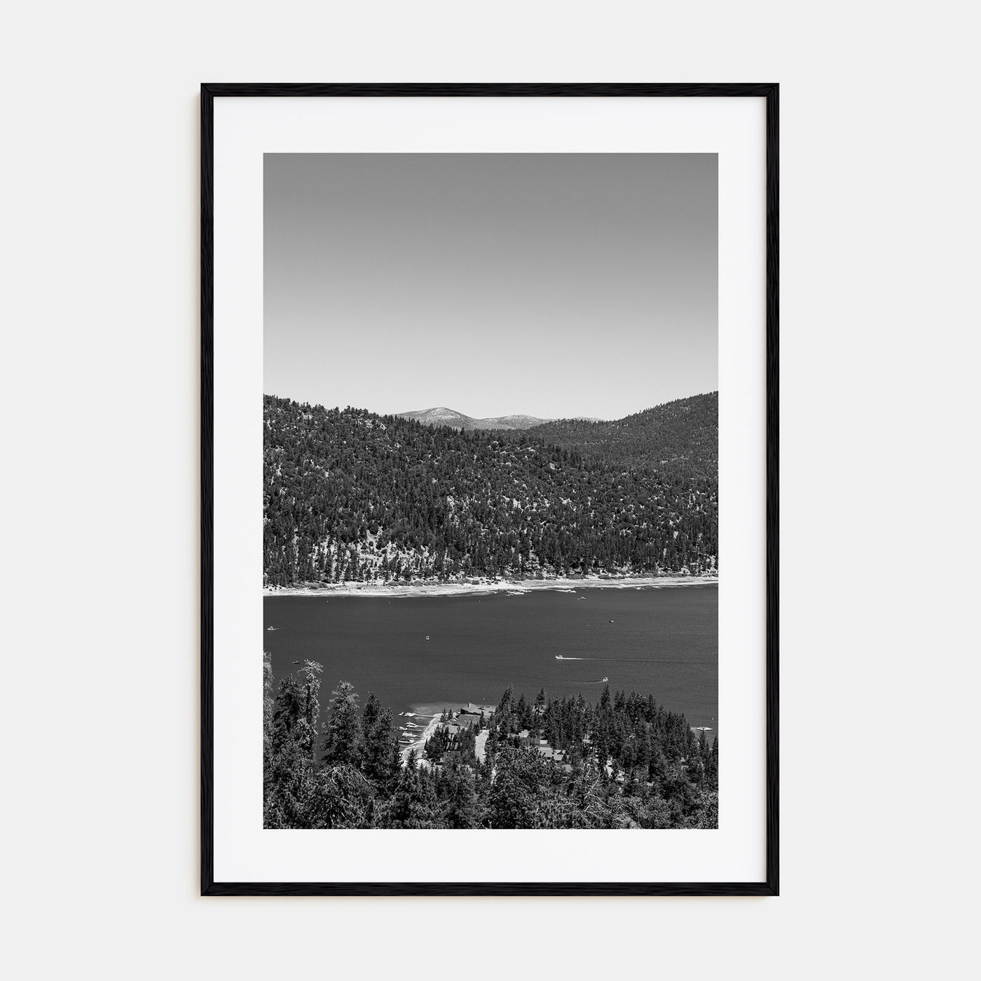 Big Bear Lake Photo B&W Poster