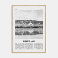Big Bear Lake Travel B&W No 1 Poster