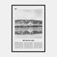 Big Bear Lake Travel B&W No 1 Poster
