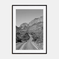 Big Bend National Park Photo B&W Poster