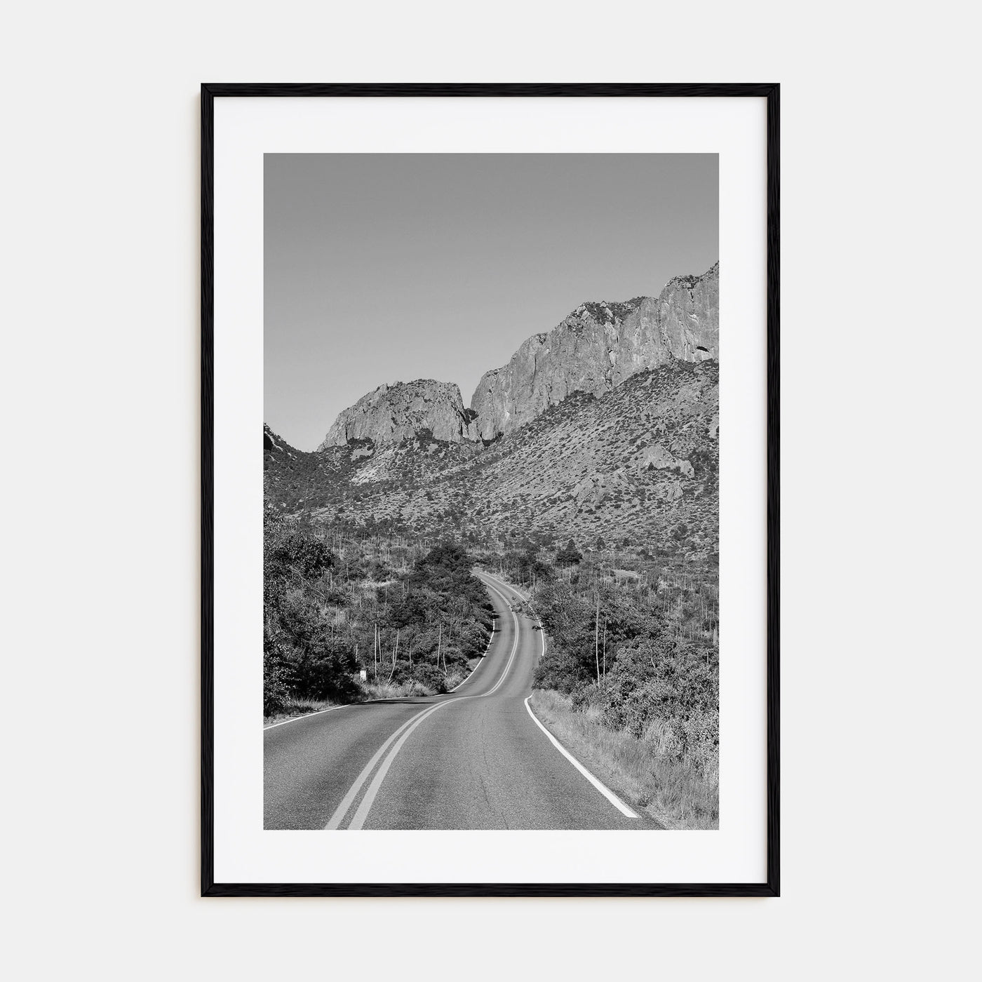 Big Bend National Park Photo B&W Poster