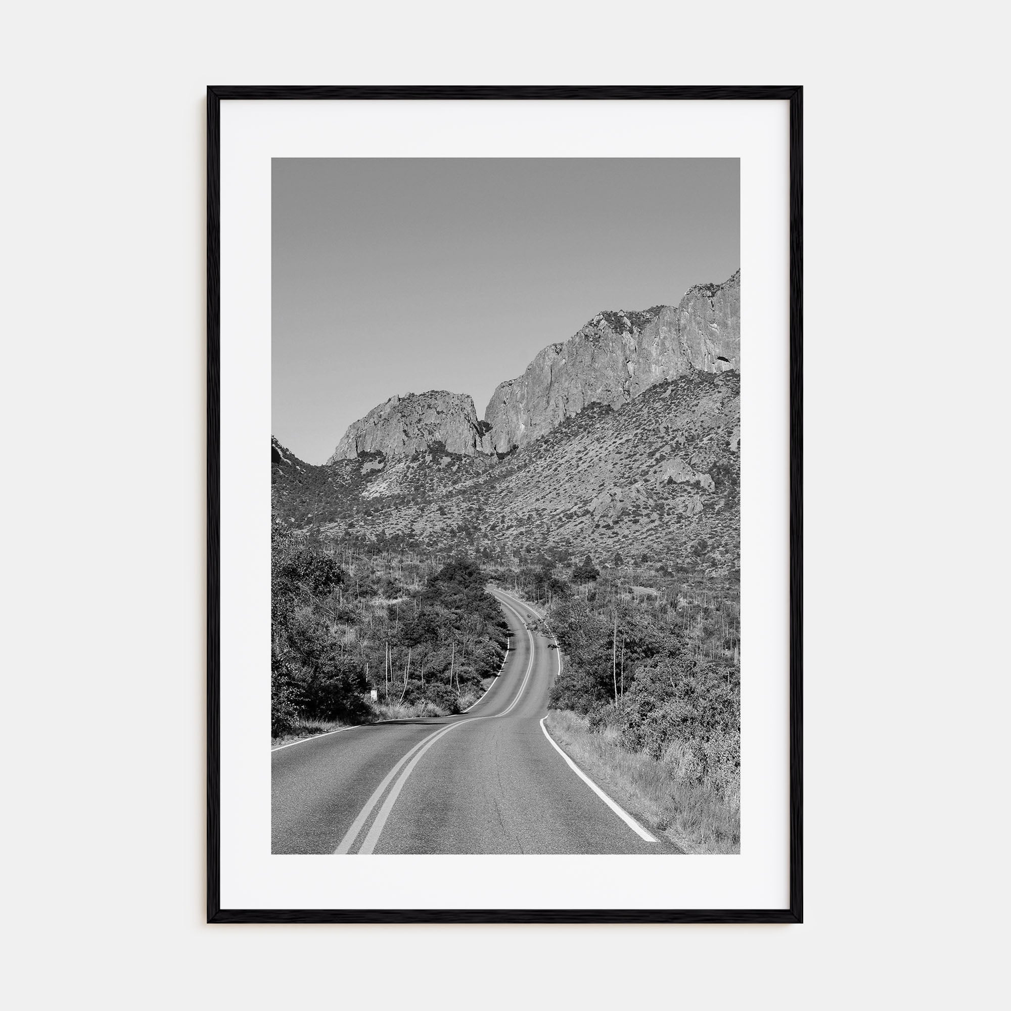 Big Bend National Park Photo B&W Poster