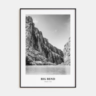 Big Bend National Park Portrait B&W Poster