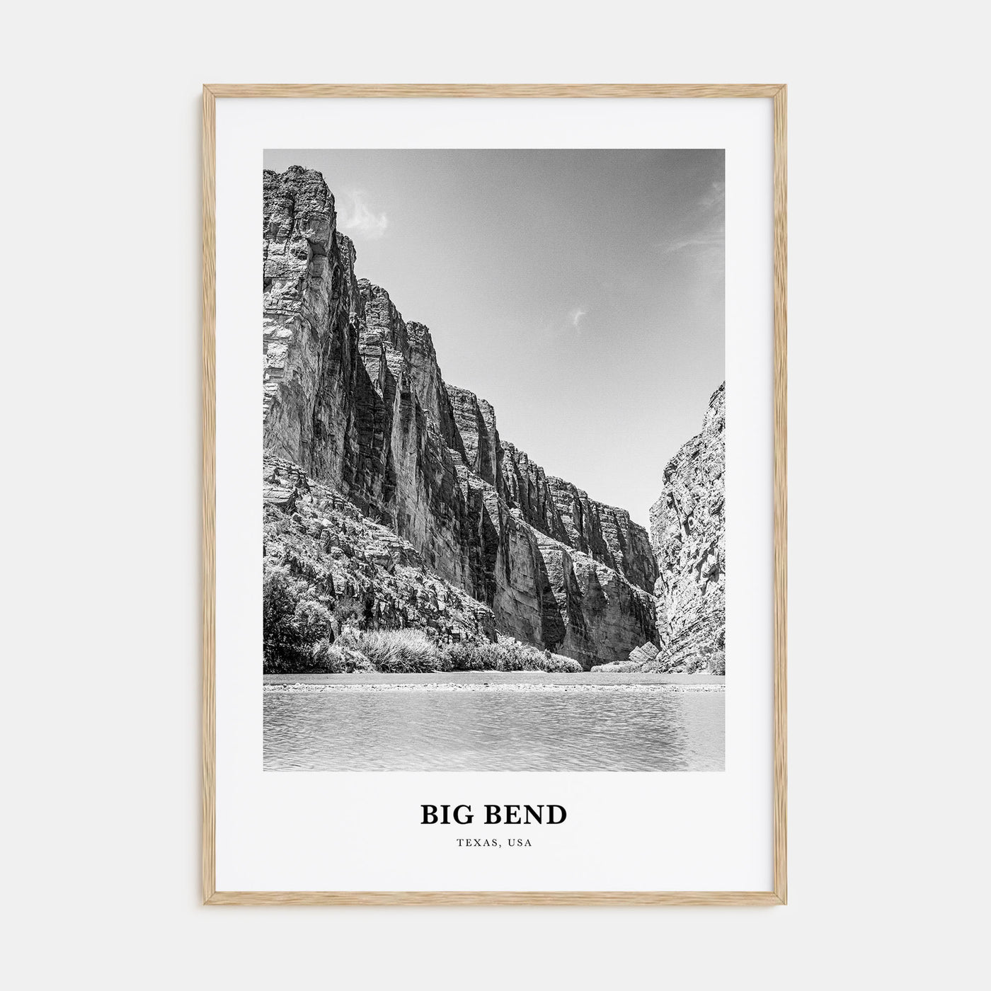 Big Bend National Park Portrait B&W Poster