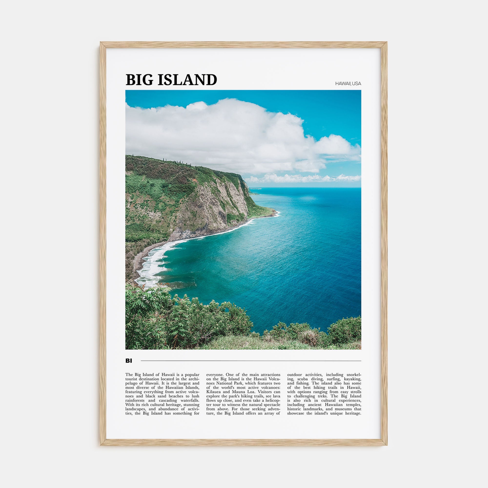 Big Island Travel Color Poster