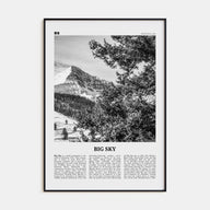 Big Sky Travel B&W Poster