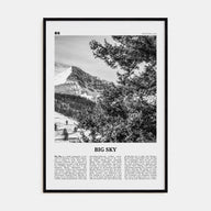 Big Sky Travel B&W Poster