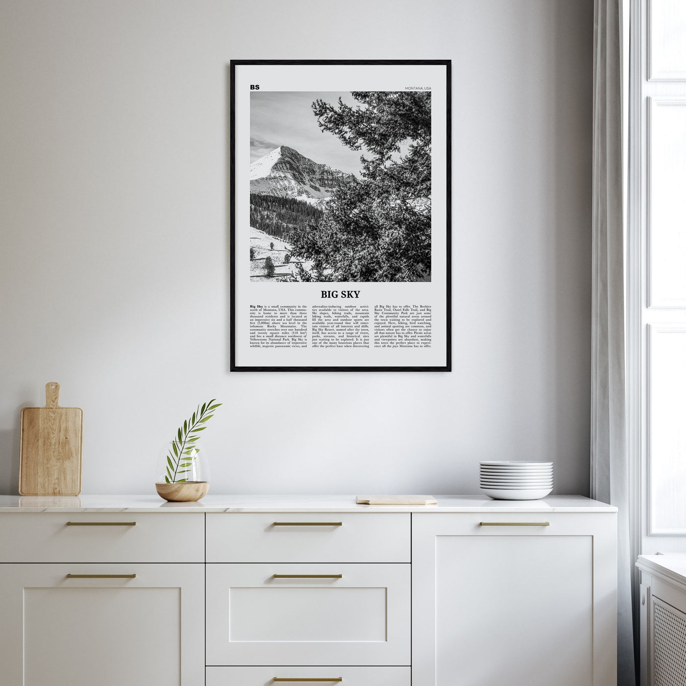 Big Sky Travel B&W Poster
