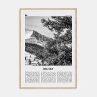 Big Sky Travel B&W Poster