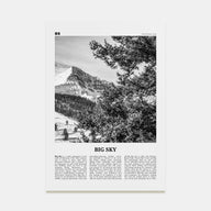 Big Sky Travel B&W Poster
