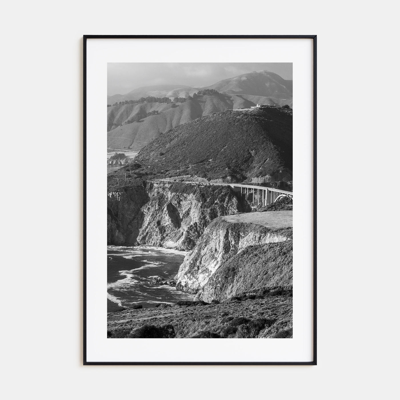 Big Sur Photo B&W No 1 Poster
