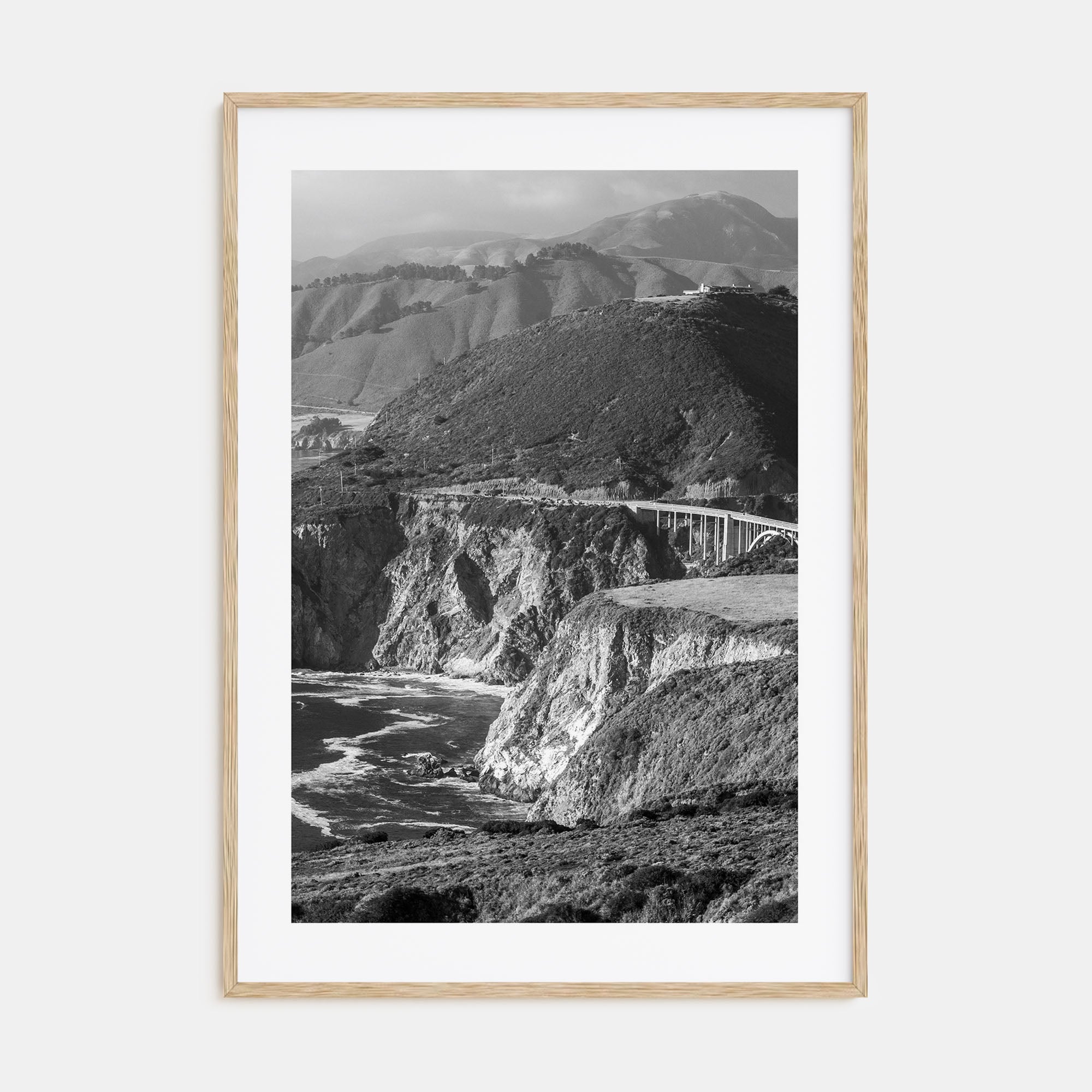 Big Sur Photo B&W No 1 Poster