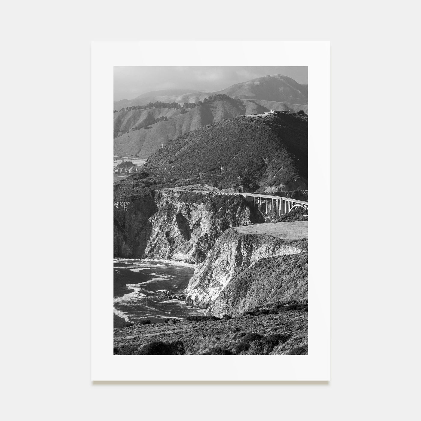 Big Sur Photo B&W No 1 Poster