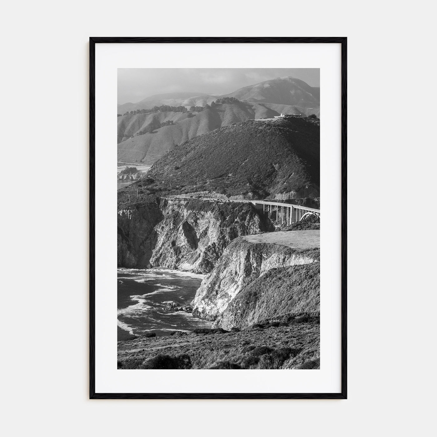 Big Sur Photo B&W No 1 Poster