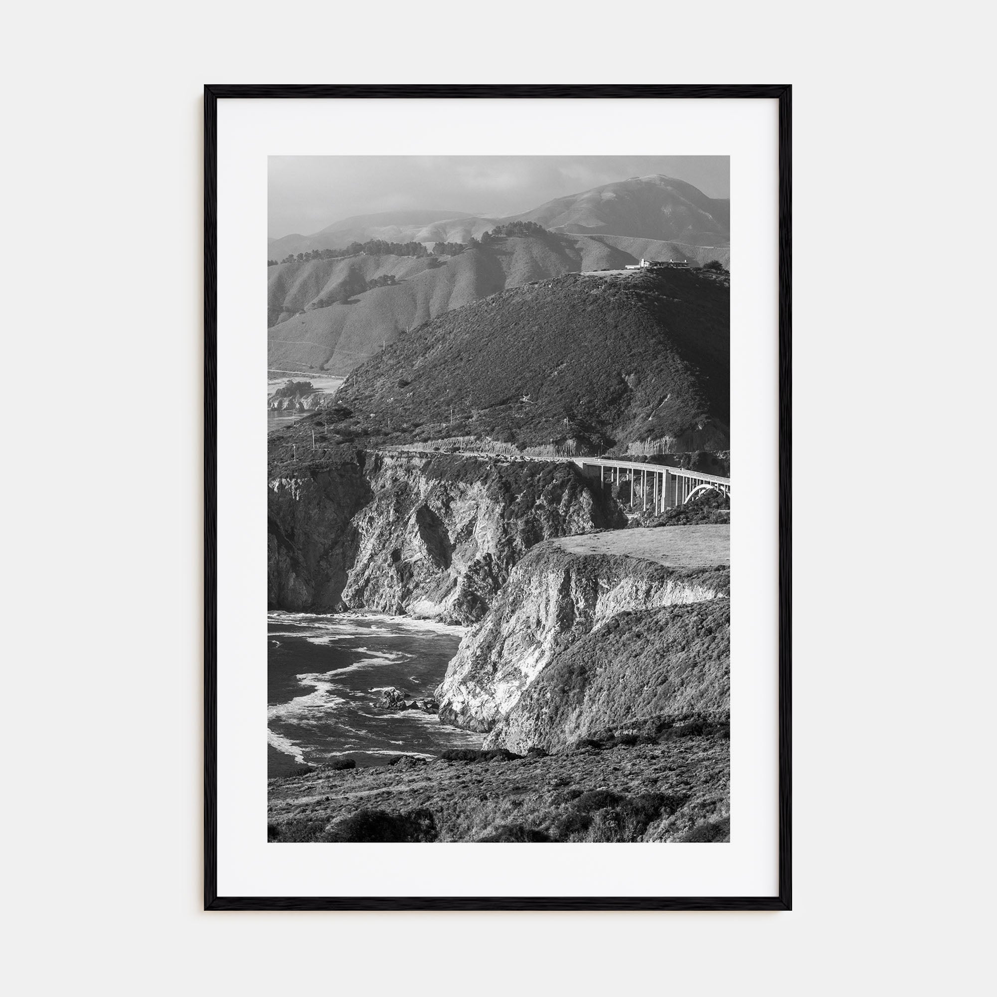 Big Sur Photo B&W No 1 Poster