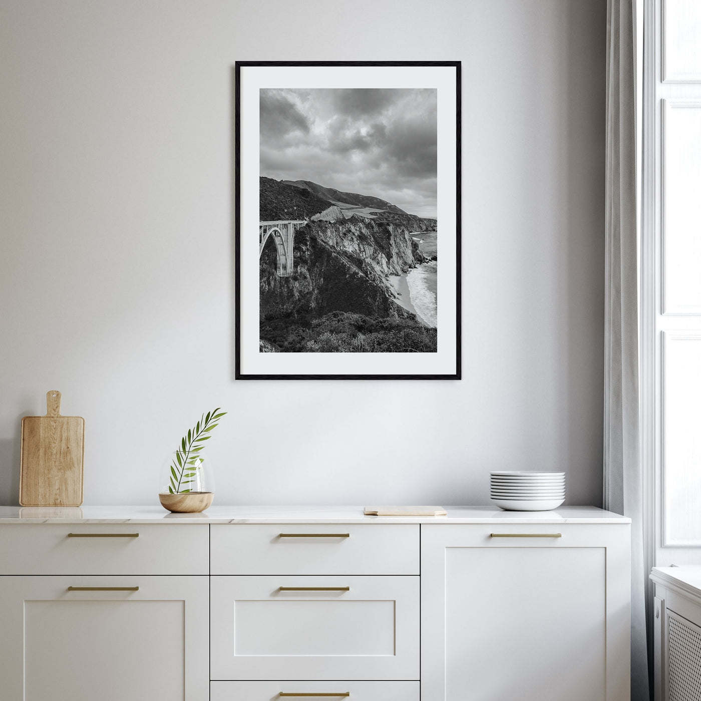 Big Sur Photo B&W No 3 Poster