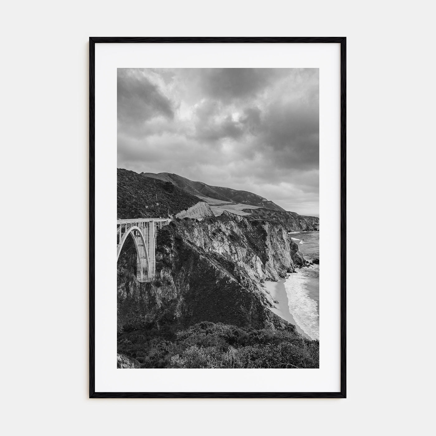 Big Sur Photo B&W No 3 Poster