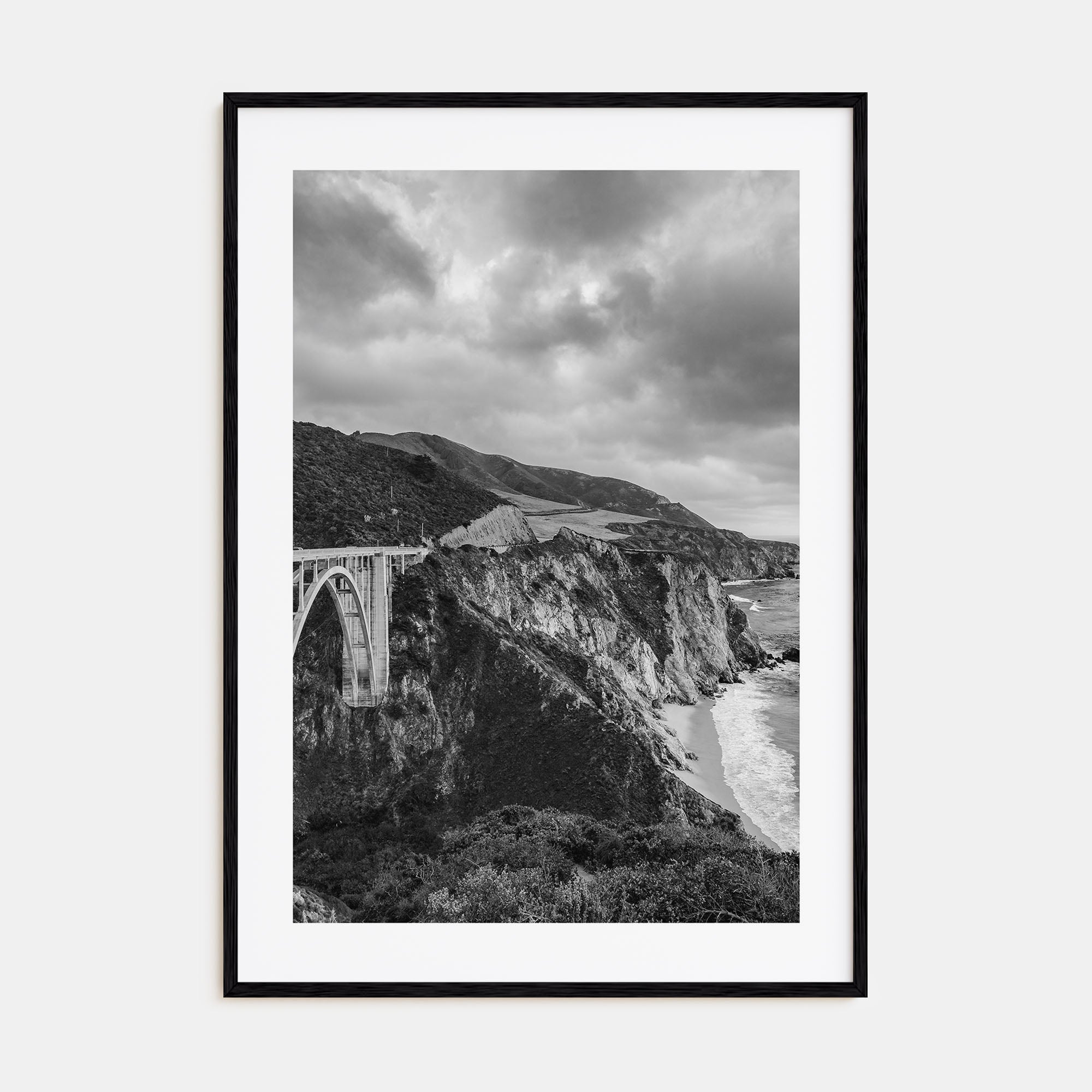 Big Sur Photo B&W No 3 Poster
