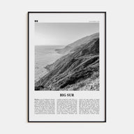 Big Sur Travel B&W No 2 Poster