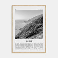 Big Sur Travel B&W No 2 Poster