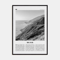 Big Sur Travel B&W No 2 Poster