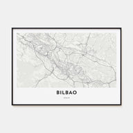 Bilbao Map Landscape Poster