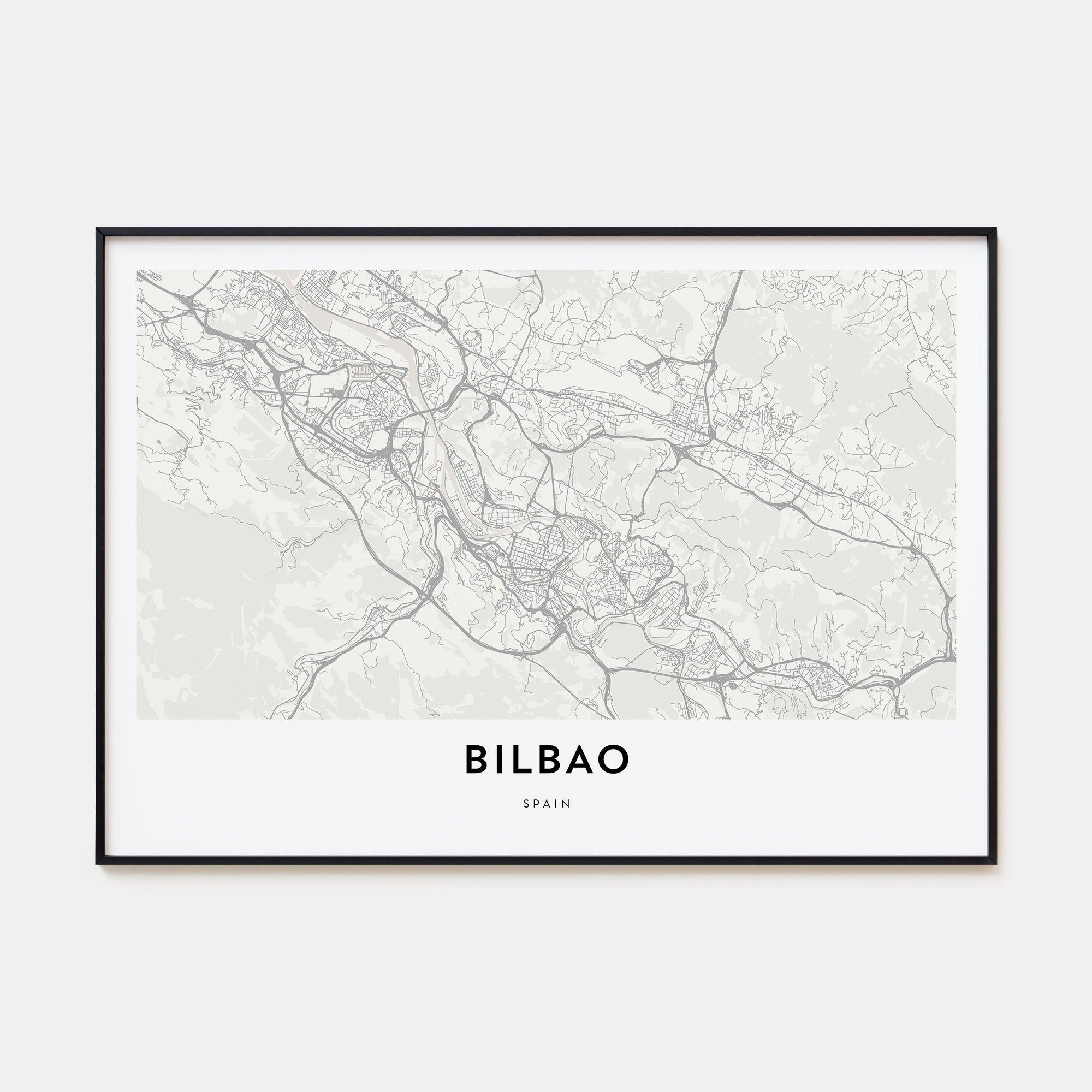 Bilbao Map Landscape Poster