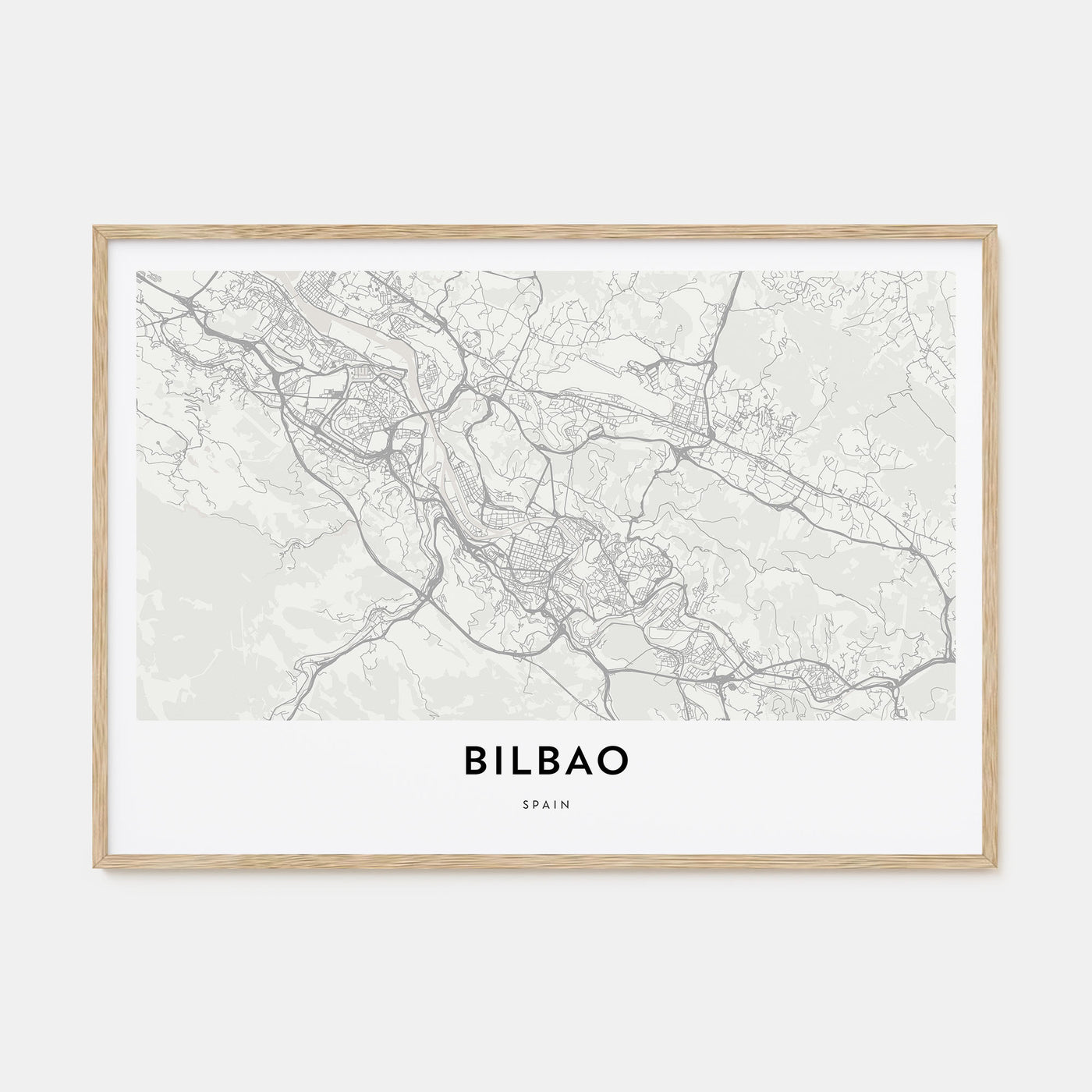 Bilbao Map Landscape Poster