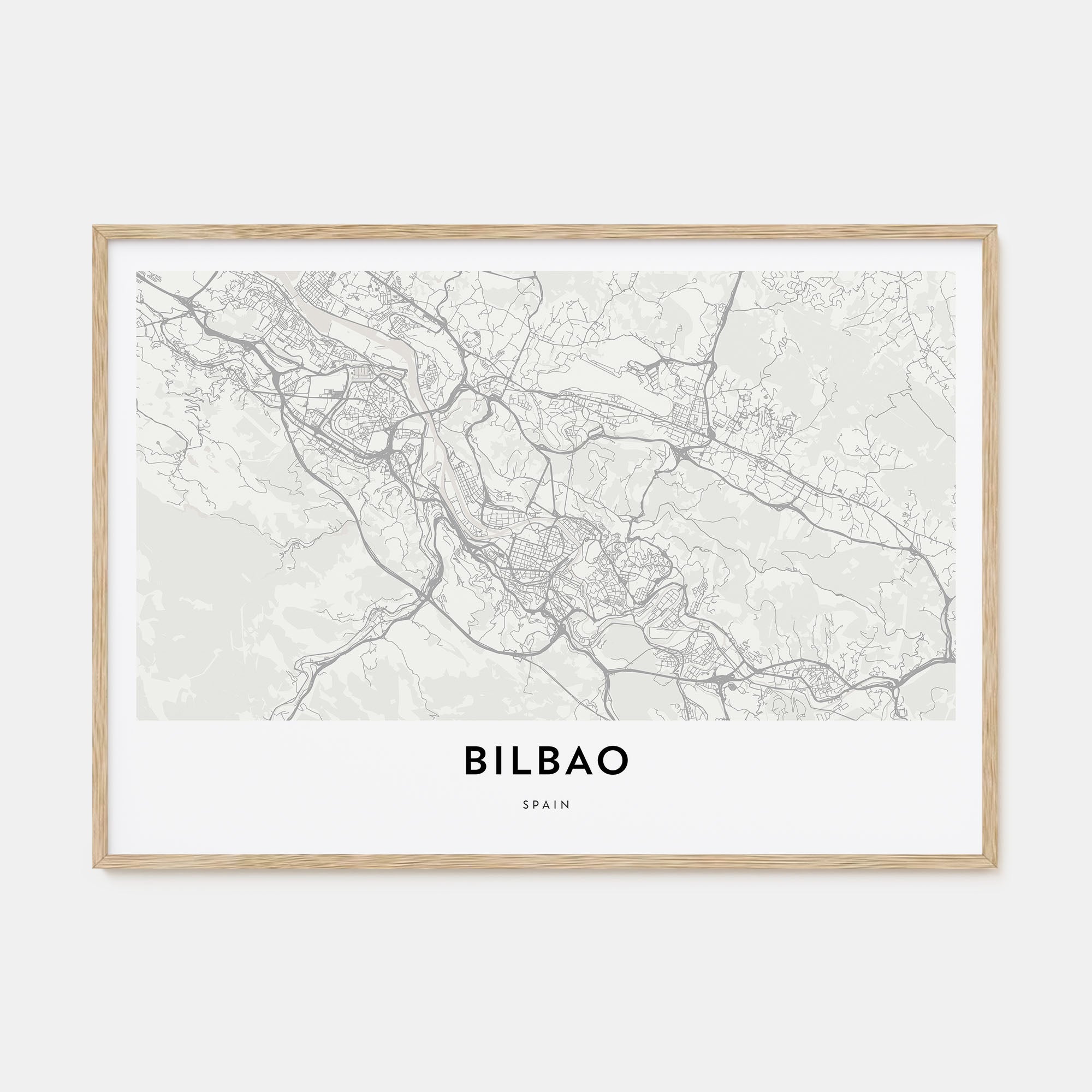 Bilbao Map Landscape Poster