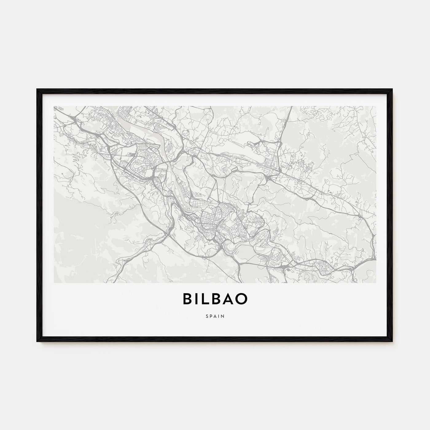 Bilbao Map Landscape Poster
