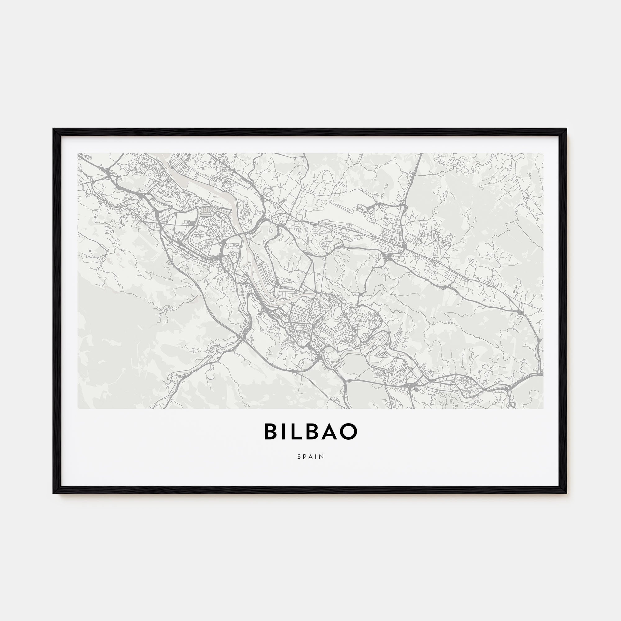 Bilbao Map Landscape Poster
