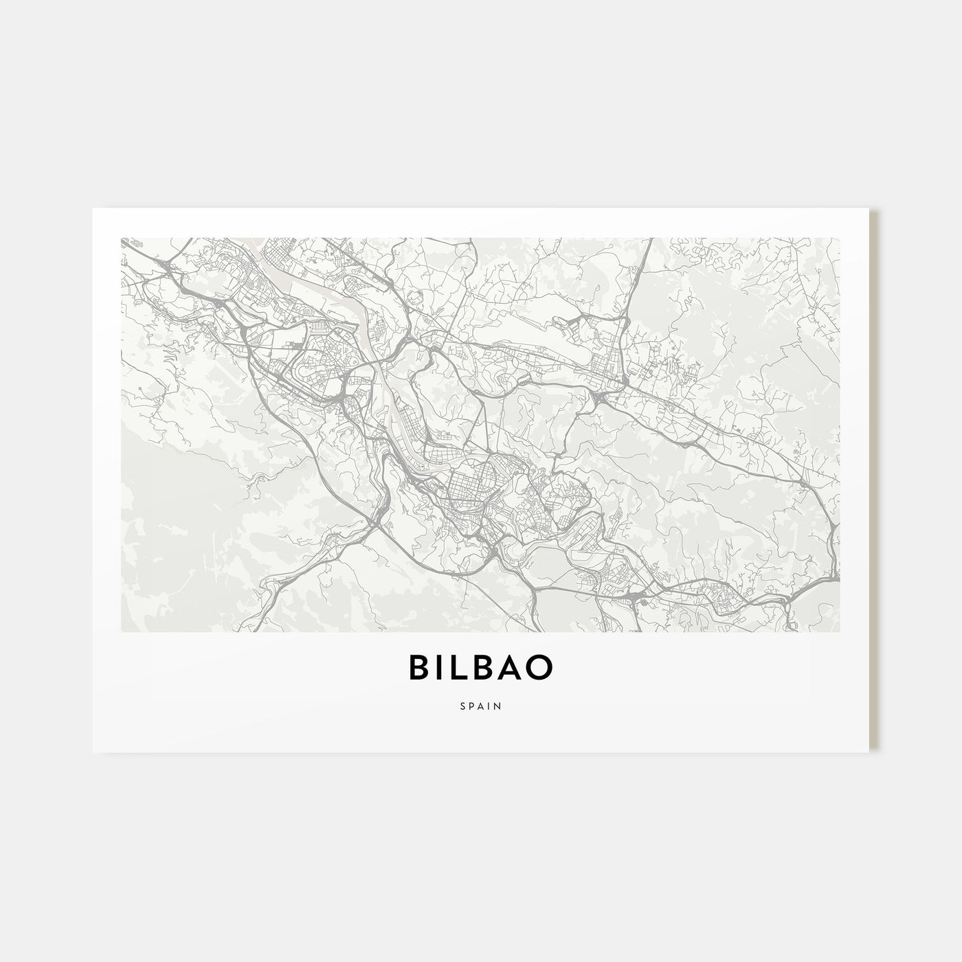 Bilbao Map Landscape Poster