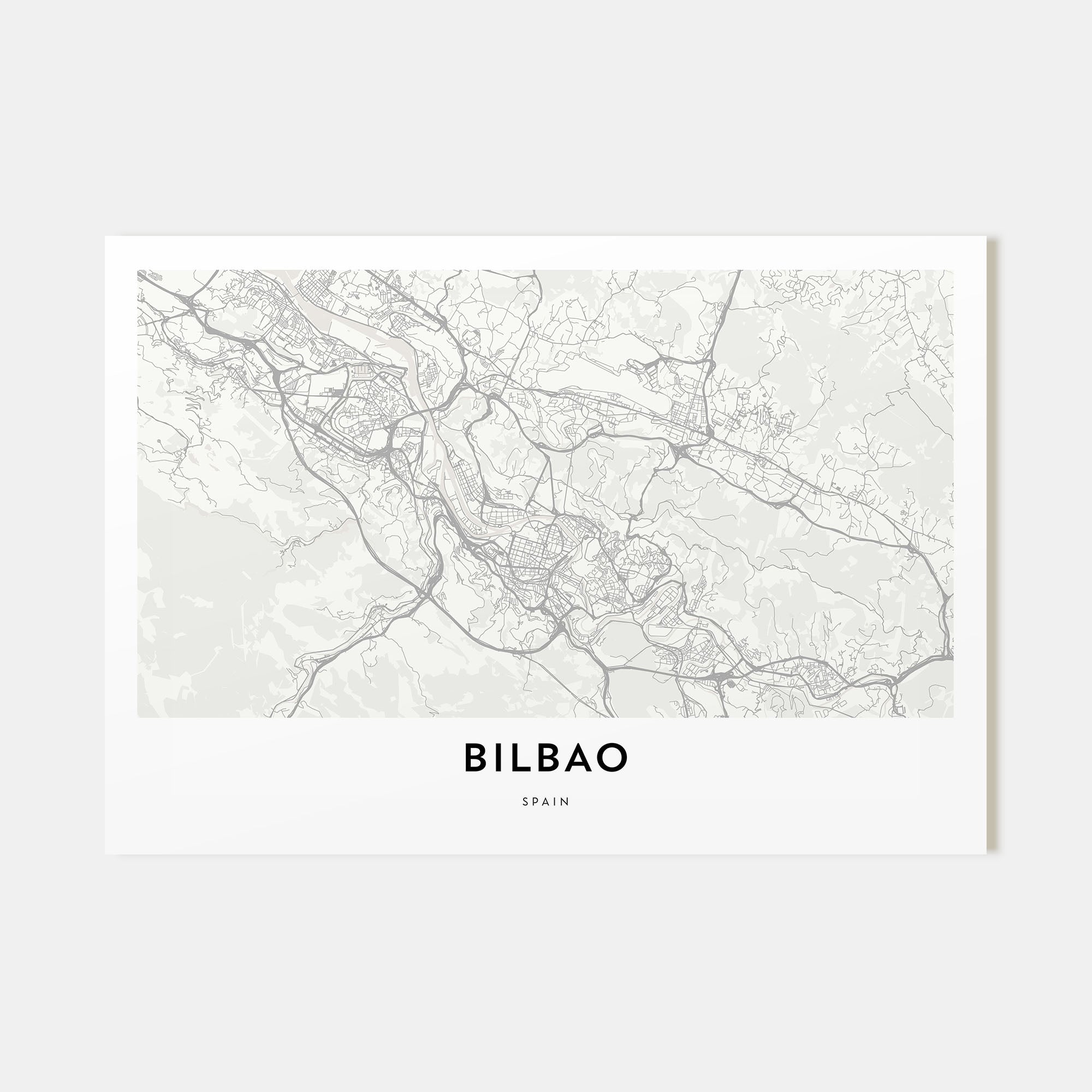 Bilbao Map Landscape Poster