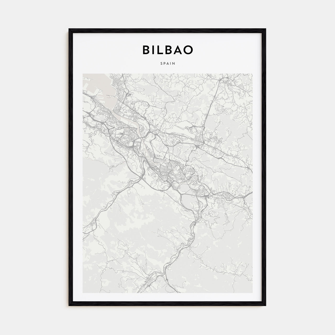 Bilbao Map Portrait Poster