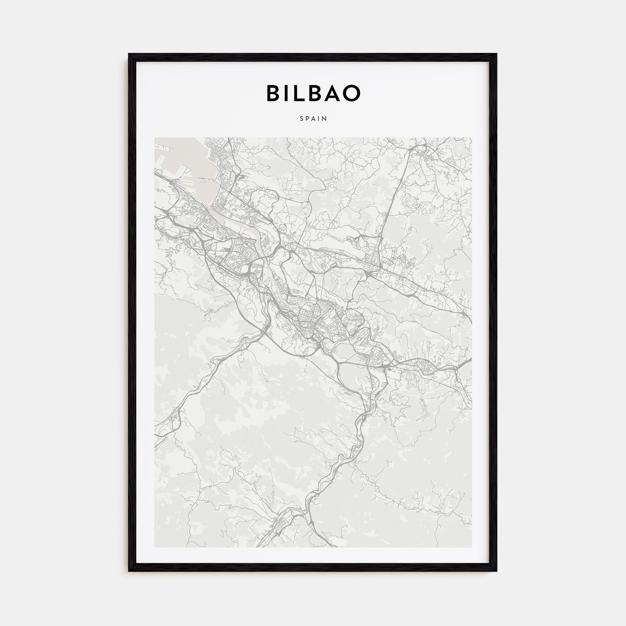 Bilbao Map Portrait Poster