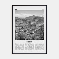 Bilbao Travel B&W Poster