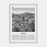 Bilbao Travel B&W Poster