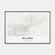Billings Map Landscape Poster