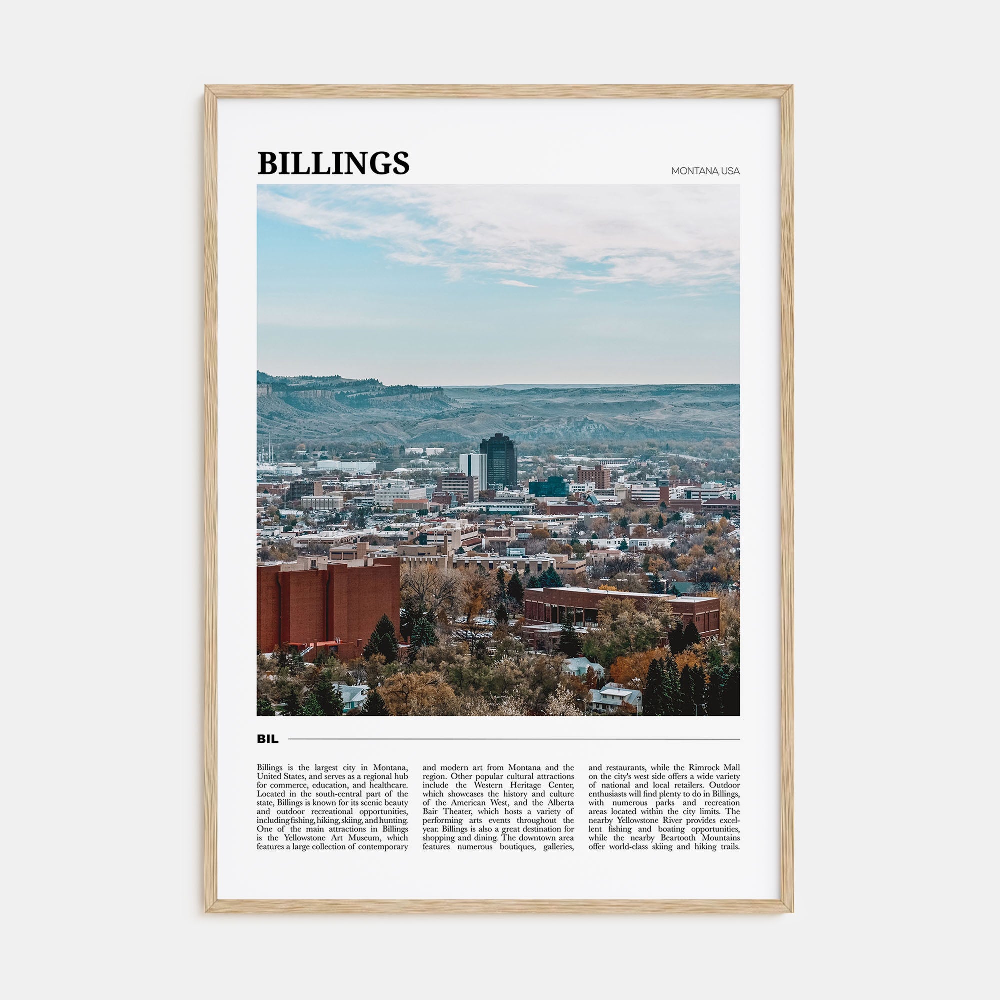 Billings Travel Color Poster