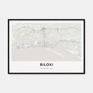 Biloxi Map Landscape Poster