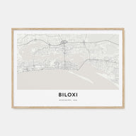 Biloxi Map Landscape Poster