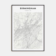Birmingham, Alabama Map Portrait Poster