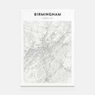 Birmingham, Alabama Map Portrait Poster